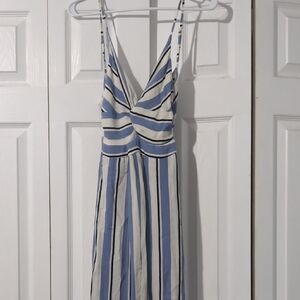 Striped Blue and White Women's Dress